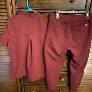 Medium maroon top and bottoms